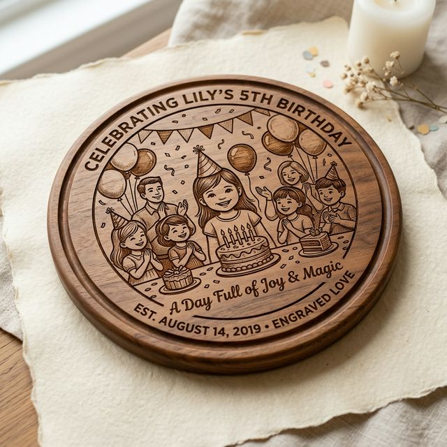 Birthday wooden keepsake gift sample